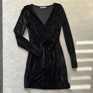 Velvet rainbow sparkle mini dress